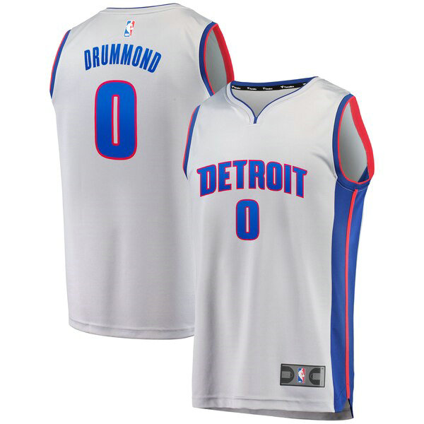 Maillot Detroit Pistons Homme Andre Drummond 0 Statement Edition Gris